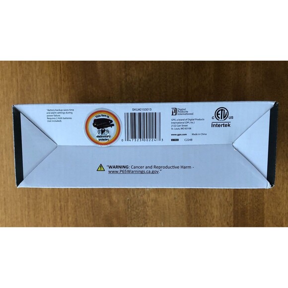 NEW GPX Clock Radio Dual Alarm Digital Plug-In AM/FM Radio Red LED Display - Picture 5 of 5